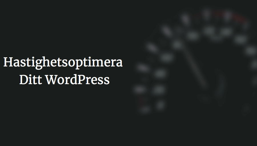 hastighetsoptimera din wordpress-hemsida